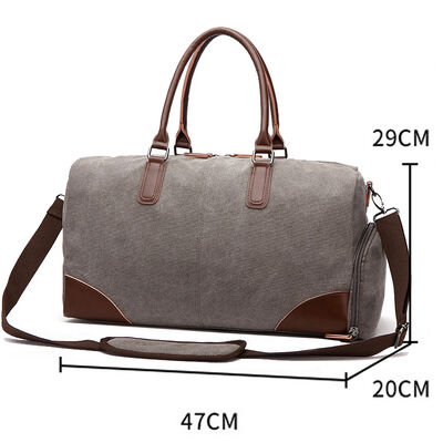 Canvas Overnight Bag 27L Water Resistant Outdoor Travel Gear