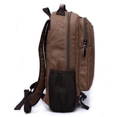 Multi Compartment Canvas Laptop Backpack Heavy Duty Travel Rucksack