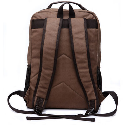 Multi Compartment Canvas Laptop Backpack Heavy Duty Travel Rucksack