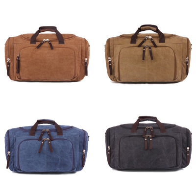 Canvas Duffel Bag 43L Water Resistant Outdoor Travel Gear Bag