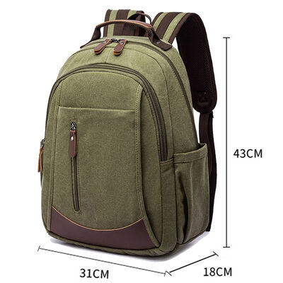 Classic Canvas School Bag Casual Travel Student Backpack Daypack