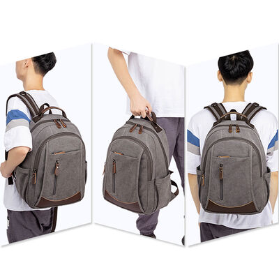 Classic Canvas School Bag Casual Travel Student Backpack Daypack