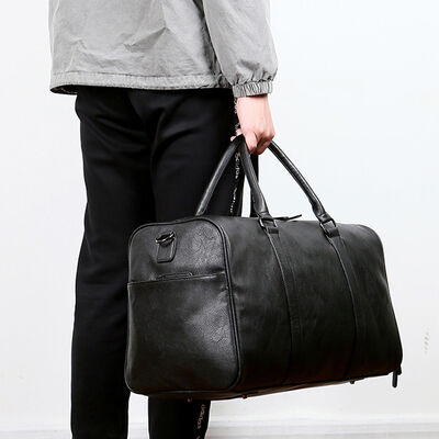 Luxury Leather Duffel Bag Waterproof Weekender 45L Water Resistant
