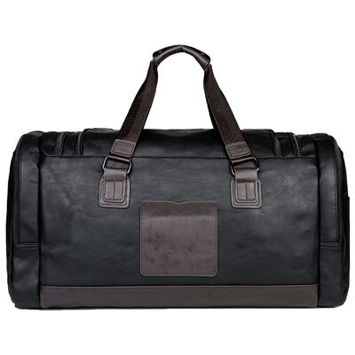 Two Tone Leather Duffel Bag Weekender 42L Water Resistant Outdoor