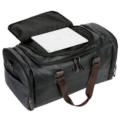 Two Tone Leather Duffel Bag Weekender 42L Water Resistant Outdoor
