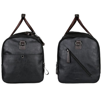 Two Tone Leather Duffel Bag Weekender 42L Water Resistant Outdoor