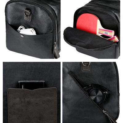 Two Tone Leather Duffel Bag Weekender 42L Water Resistant Outdoor