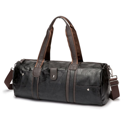 Vintage Leather Weekender Duffel Bag 35L Water Resistant Outdoor