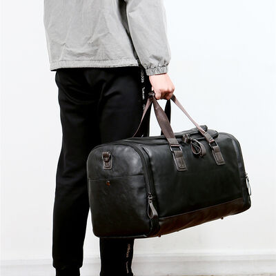 Waterproof Luxury Leather Duffel Bag Weekender 28L Water Resistant