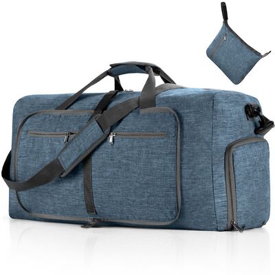 Foldable Gym Bag 65L Travel Duffel Water Resistant Outdoor Gear