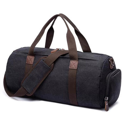Canvas Custom GYM Bag Cylindrical Duffel 34L Water Resistant