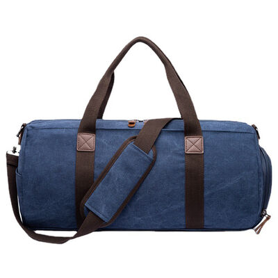 Canvas Custom GYM Bag Cylindrical Duffel 34L Water Resistant