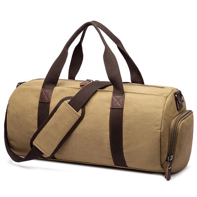 Canvas Custom GYM Bag Cylindrical Duffel 34L Water Resistant
