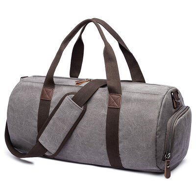 Canvas Custom GYM Bag Cylindrical Duffel 34L Water Resistant