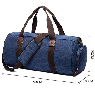 Canvas Custom GYM Bag Cylindrical Duffel 34L Water Resistant