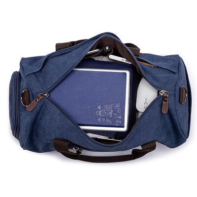 Canvas Custom GYM Bag Cylindrical Duffel 34L Water Resistant