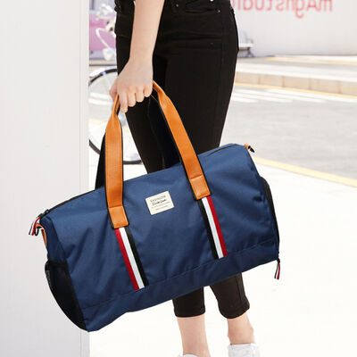 Preppy Custom GYM Bag Striped Travel Duffel 30L Water Resistant