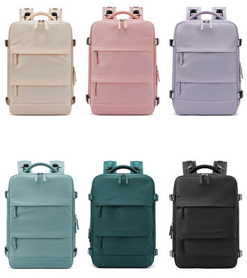 Wet Dry Separation Carry On Travel Backpack Shoe Compartment 23L