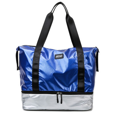 Glossy Gym Bag Double Layer Travel Duffel 32L Water Resistant