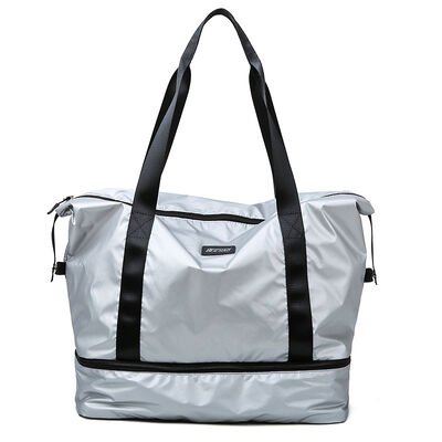 Glossy Gym Bag Double Layer Travel Duffel 32L Water Resistant