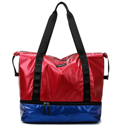 Glossy Gym Bag Double Layer Travel Duffel 32L Water Resistant