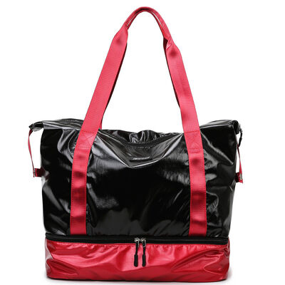 Glossy Gym Bag Double Layer Travel Duffel 32L Water Resistant