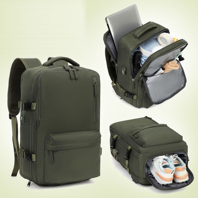 Large Capacity Travel Daypack Shoe Compartment Laptop Bag 30L