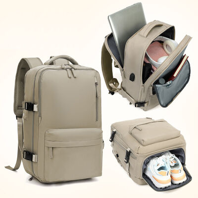 Large Capacity Travel Daypack Shoe Compartment Laptop Bag 30L