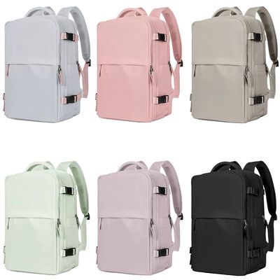Womens Carry On Travel Backpack Shoe Compartment Laptop Bag Water Resistant