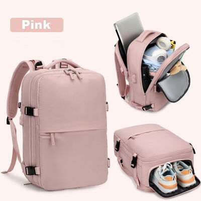 Womens Carry On Travel Backpack Shoe Compartment Laptop Bag Water Resistant