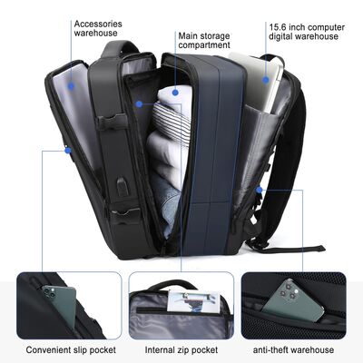 Expandable Custom Travel Backpack Suitcase Style Laptop Carry On Luggage Bag