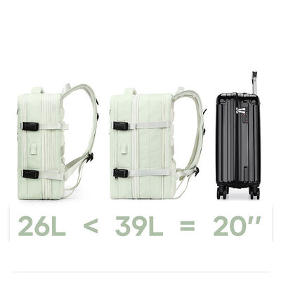 Expandable Flight Approved Custom Travel Backpack Carry On Luggage Bag 33L