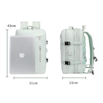 Expandable Flight Approved Custom Travel Backpack Carry On Luggage Bag 33L