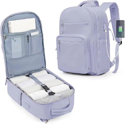 Suitcase Style Wet Pocket Custom Travel Backpack Laptop Carry On Bag 33L