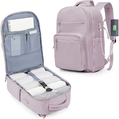 Suitcase Style Wet Pocket Custom Travel Backpack Laptop Carry On Bag 33L