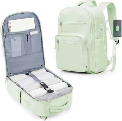 Suitcase Style Wet Pocket Custom Travel Backpack Laptop Carry On Bag 33L