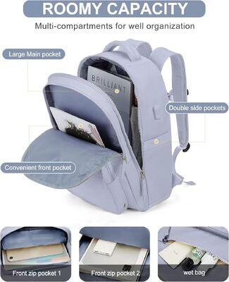 Suitcase Style Wet Pocket Custom Travel Backpack Laptop Carry On Bag 33L