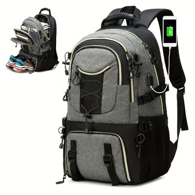 Outdoor Travel Daypack Shoe Compartment Hiking Bag 36L Water Resistant