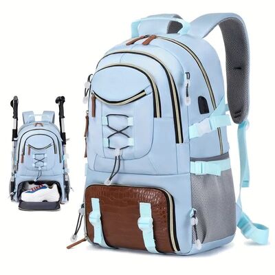 Outdoor Travel Daypack Shoe Compartment Hiking Bag 36L Water Resistant