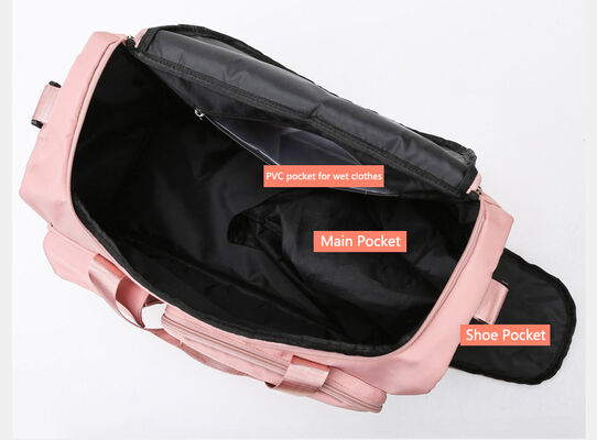 Wet Dry Gym Bag Multi Pocket 33L Water Resistant Outdoor Travel