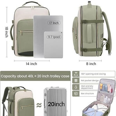 Ultra Capacity Suitcase Style Custom Travel Backpack Laptop Carry On Bag