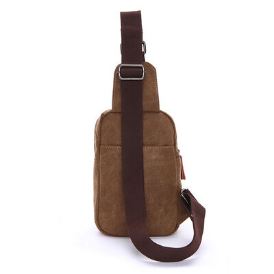 Durable Custom Sling Bag Washed Canvas 3L Water Resistant Outdoor