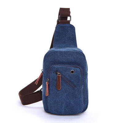 Durable Custom Sling Bag Washed Canvas 3L Water Resistant Outdoor