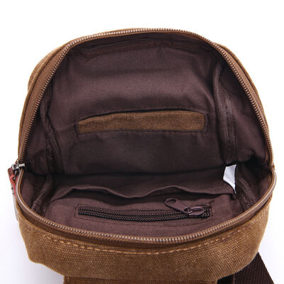 Durable Custom Sling Bag Washed Canvas 3L Water Resistant Outdoor