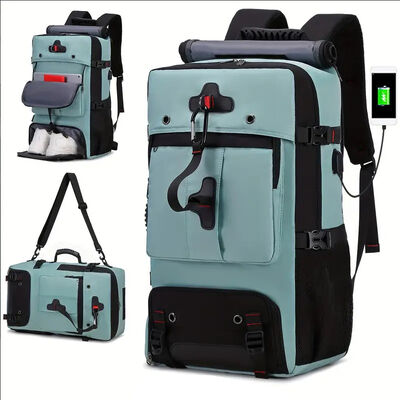 Roll Top Duffel Bag 3 Way Convertible Travel Backpack Water Resistant