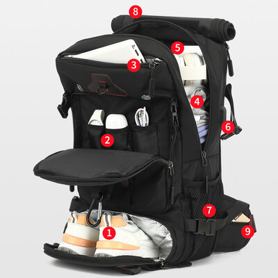 Roll Top Duffel Bag 3 Way Convertible Travel Backpack Water Resistant