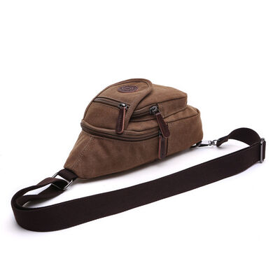 Vintage Canvas Sling Pack Chest Bag Crossbody 4L Water Resistant
