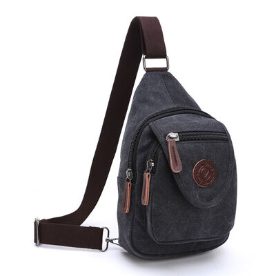 Vintage Canvas Sling Pack Chest Bag Crossbody 4L Water Resistant