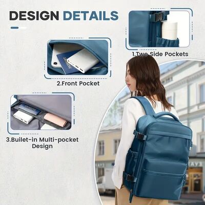 Vacuum Compression Weekender Travel Bag Airline Approved Water Resistant