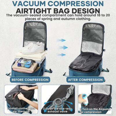 Vacuum Compression Weekender Travel Bag Airline Approved Water Resistant